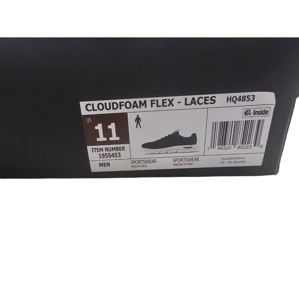 New Adidas Cloudfoam Flex Laces Navy 11